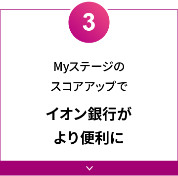 Myステージのスコアアップでイオン銀行が より便利に