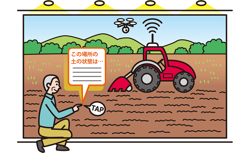 テクノロジー×農業の新スタイルのイメージイラスト