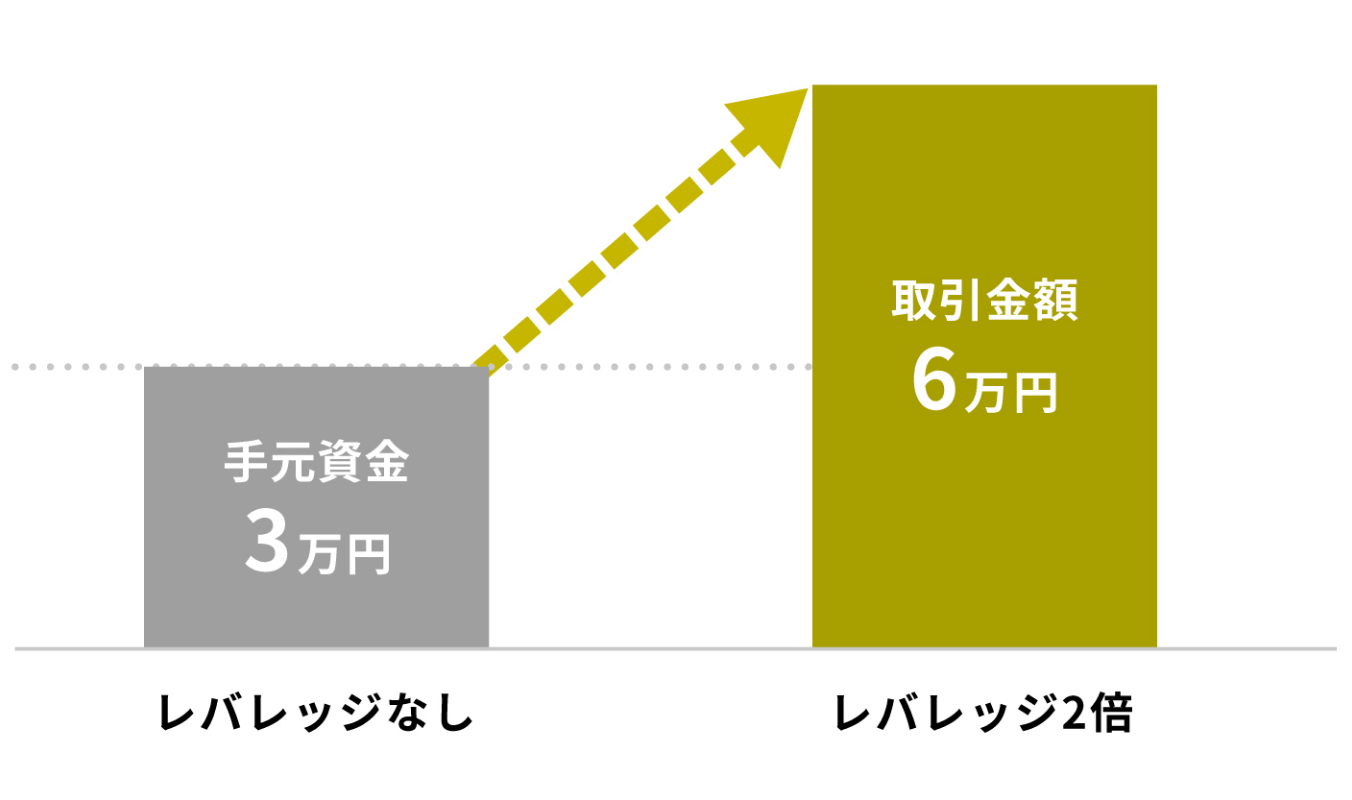 レバレッジ2倍のイメージ図