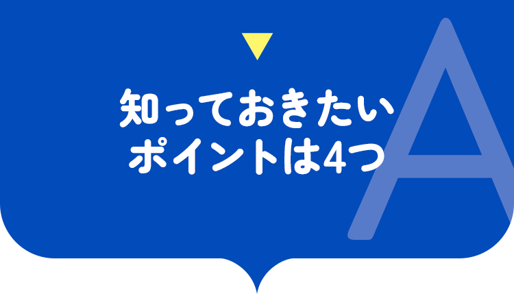 知っておきたいポイントは4つ