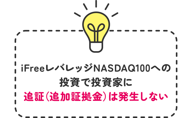 iFreeレバレッジNASDAQ100への投資で投資家に追証（追加証拠金）は発生しない